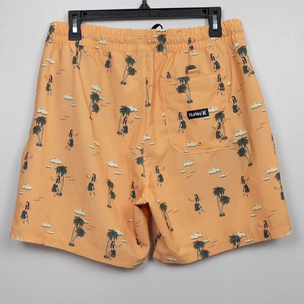 Hurley Cannonball Volley orange shorts-M